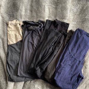 5 pairs of maternity leggings